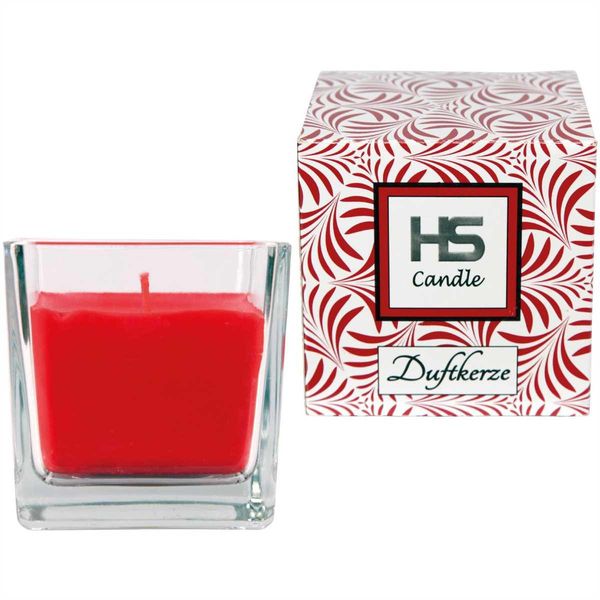 Candela Profumata "Rose"" In Vetro, Candela 8Cm X 7,5Cm In Confezione Regalo, 190Gr. Cera - Tempo Di Combustione Circa 40 - 50 Ore"-image