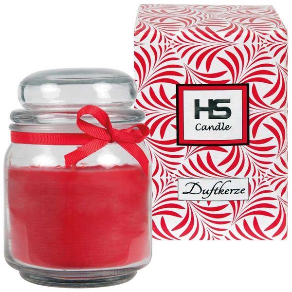 Candela Profumata "Rose"" In Vetro, Candela 13Cm X Ø9Cm In Confezione Regalo, 300Gr. Cera - Tempo Di Combustione Circa 50-60 Ore"-image