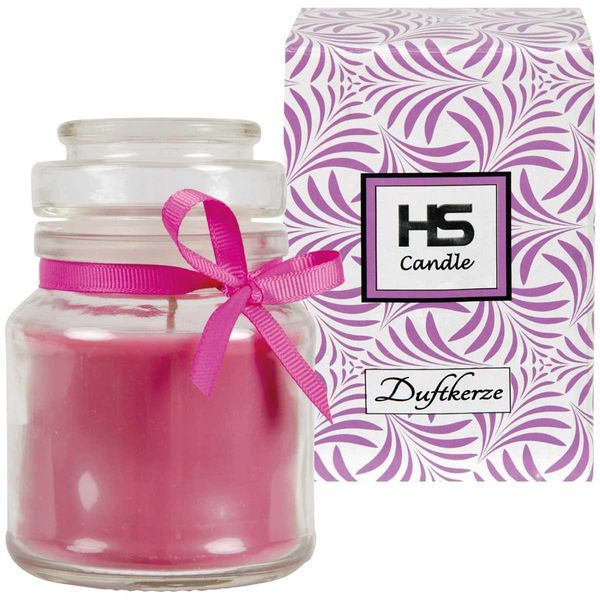 Candela Profumata "Lavanda"" In Vetro, Candela 10Cm X Ø7Cm In Confezione Regalo, 120Gr. Cera - Tempo Di Combustione Circa 30 Ore"-image