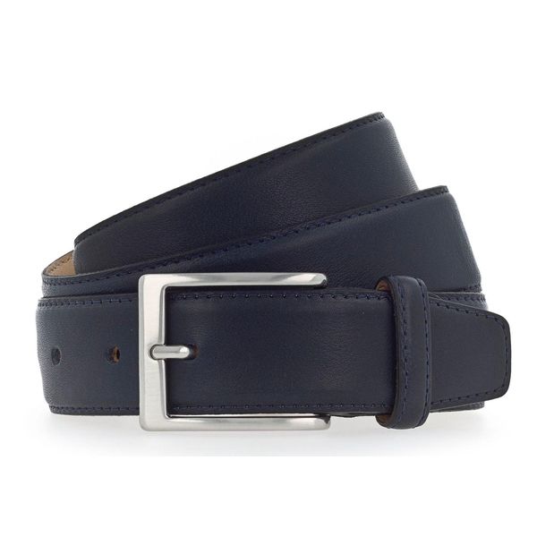 Vanzetti Pelle Cintura Dresscode: Business 35Mm Cambered Full Leather Belt W85 Nightblue-image