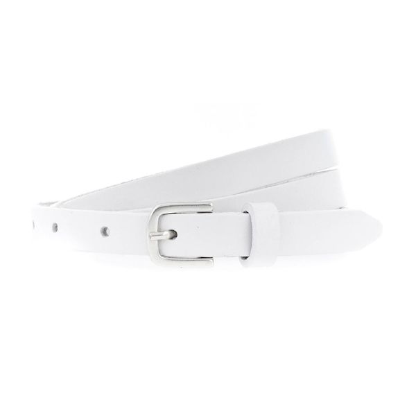 Vanzetti Pelle Cintura Neon Booster 15Mm Full Leather Belt W75 White Bianco-image