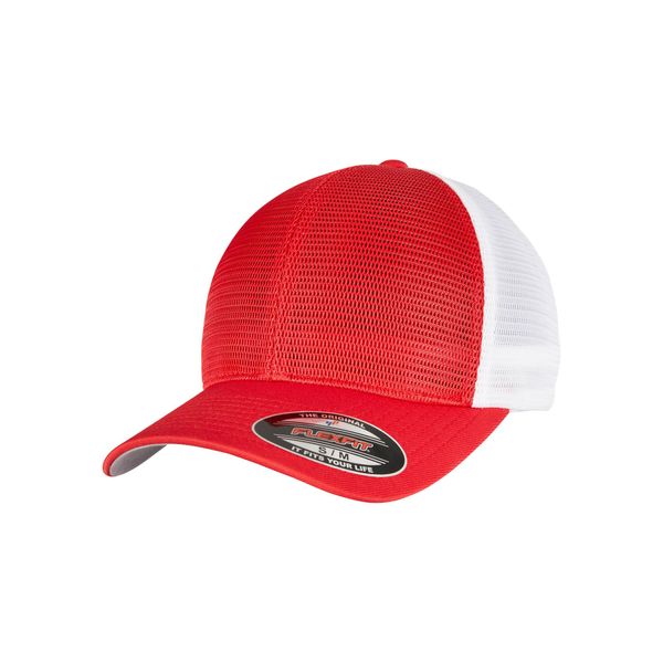 Flexfit 360T | Flexfit 360 Omnimesh Cap 2-Tone, Senza Chiusura - Colore: Rosso/Bianco - Taglia: S/M-image
