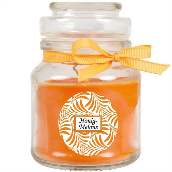 Candela Profumata Con Scritta "Honeydew Melon"" In Un Barattolo Di Caramelle, 120 G Di Cera - Durata Di Combustione Circa 30 Ore, Candela In Barattolo In Confezione Regalo"-image