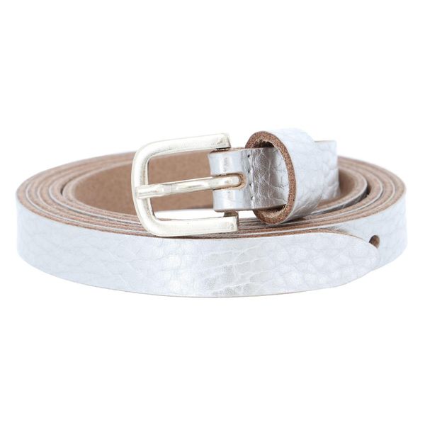 Vanzetti Pelle Cintura Chain Reaction 15Mm Metallic Belt W65 Silver Metallic Argentato-image
