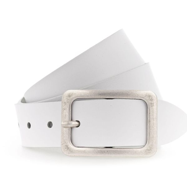 Vanzetti Pelle Cintura Neon Booster 35Mm Full Leather Belt W110 White Bianco-image