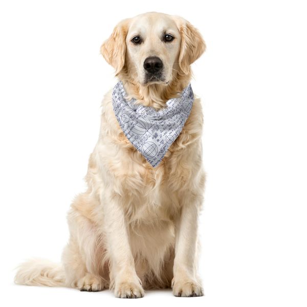 Abakuhaus Bandana Moderna Per Animali Domestici, Student Geometry, 55X55 Cm, Viola Scuro E Bianco-image