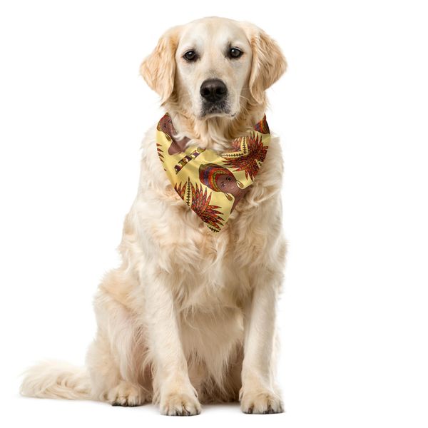 Abakuhaus Bandana Africana Per Animali Domestici, Turbanti Palms Kultur, 55X55 Cm, Multicolore-image