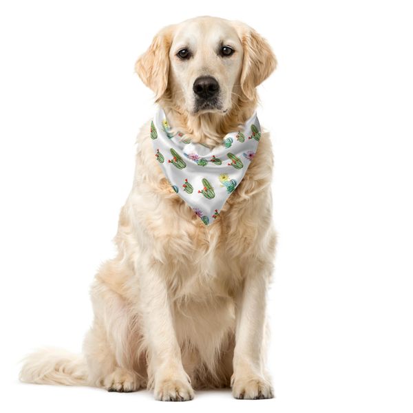 Abakuhaus Bandana Per Animali Domestici Cactus, Bouquet Hawaiano Vintage, 40X40 Cm, Multicolore-image