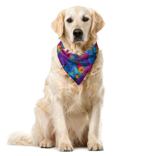 Abakuhaus Bandana Per Animali Domestici Con Fiori, Bouquet Vintage Rigoglioso, 55X55 Cm, Multicolore-image