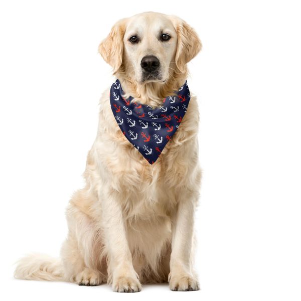 Abakuhaus Bandana Per Animali Domestici Anker, Motivo Mare Grunge Consumato, 40X40 Cm, Vermiglio Blu Scuro-image