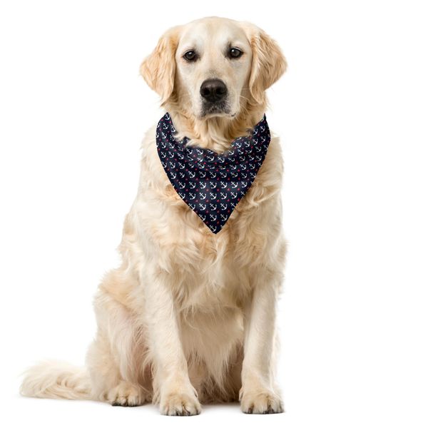 Abakuhaus Bandana Per Animali Domestici Anker, Romantico Viaggio In Crociera, 55X55 Cm, Nero Vermiglio Bianco-image
