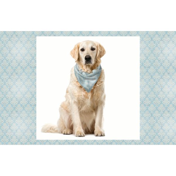 Abakuhaus Bandana Per Animali Domestici Turchese, Medievale, 55X55 Cm, Blu-Grigio-Crema-image