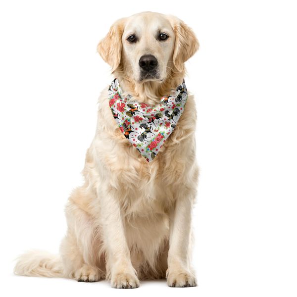 Abakuhaus Bandana Per Cavalli E Animali Domestici, Abstract Floral Stallion, 55X55 Cm, Multicolore-image
