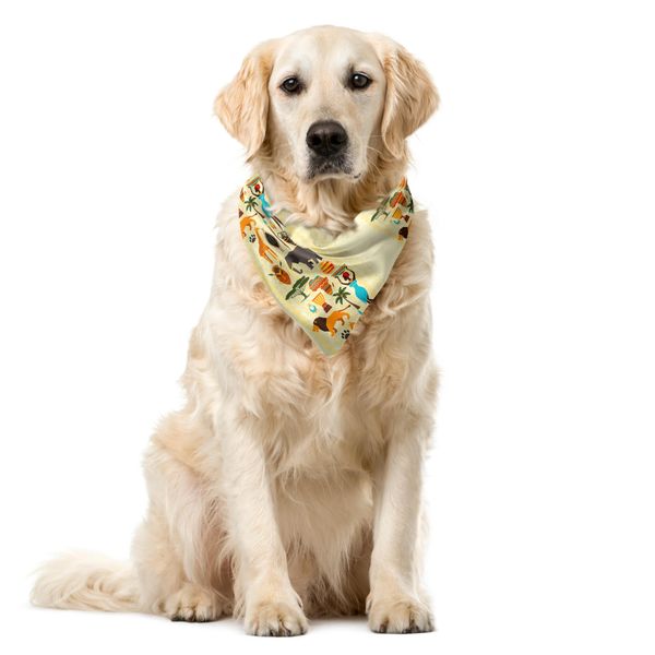 Abakuhaus Bandana Africana Per Animali Domestici, Motivo Storico, 55X55 Cm, Multicolore-image