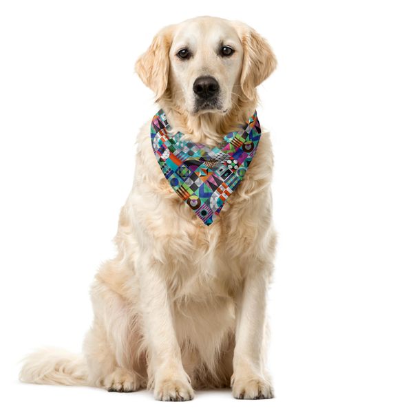 Abakuhaus Bandana Per Animali Domestici Mid-Century, Varie Forme Degli Anni '60, 40X40 Cm, Multicolore-image
