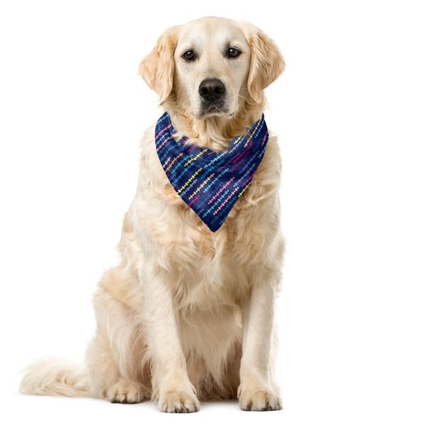 Abakuhaus Bandana Colorata Per Animali Domestici, Disegno Astratto A Cerchi, 55X55 Cm, Multicolore-image