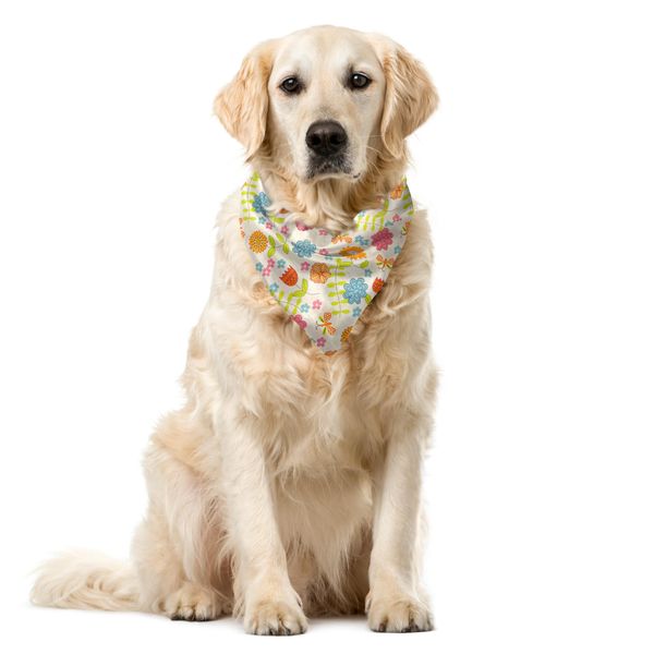 Abakuhaus Bandana Botanica Per Animali Domestici, Allegro Motivo Primaverile, 55X55 Cm, Multicolore-image