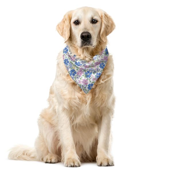 Abakuhaus Bandana Per Animali Domestici Con Fiori, Fiori Primaverili, 55X55 Cm, Multicolore-image