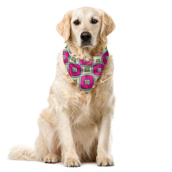 Abakuhaus Bandana Geometrica Per Animali Domestici, Design Colorato E Elaborato, 55X55 Cm, Multicolore-image