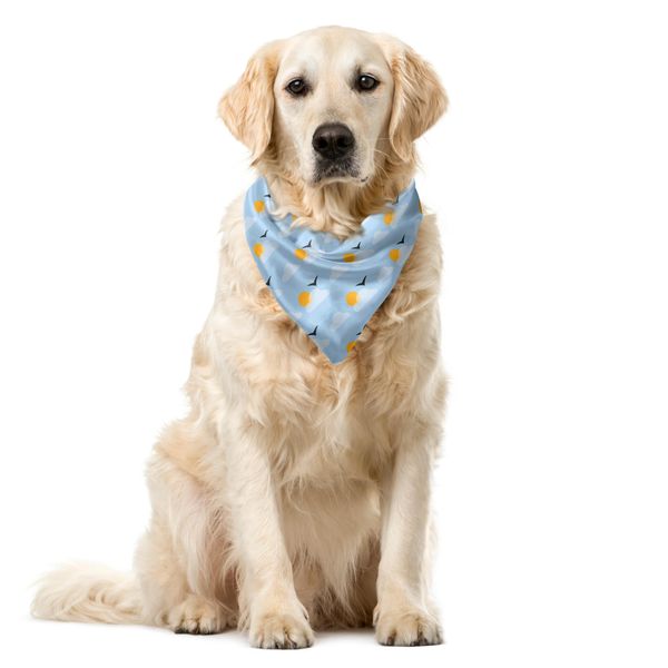 Abakuhaus Bandana Per Animali Domestici Wolken, Stagione Estiva, 55X55 Cm, Baby Blue Marigold-image