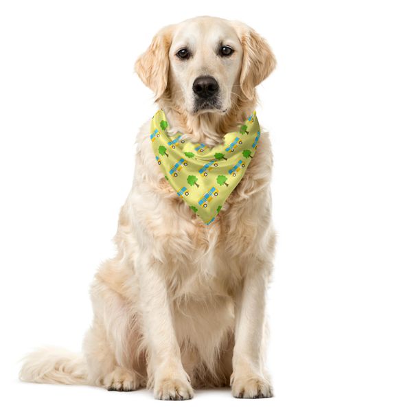 Abakuhaus Bandana Per Animali Domestici Bus, Veicoli Per Il Trasporto Alberi, 55X55 Cm, Verde Chiaro Multicolore-image