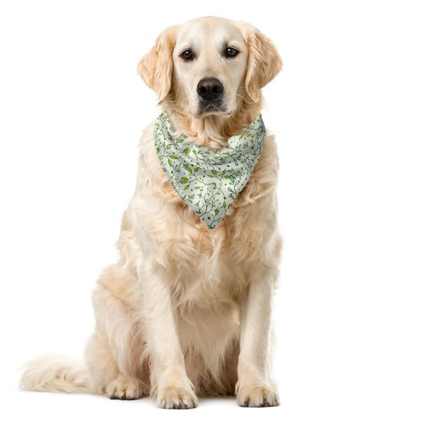 Abakuhaus Bandana Botanica Per Animali Domestici, Rami Primaverili, 55X55 Cm, Verde Pallido-image