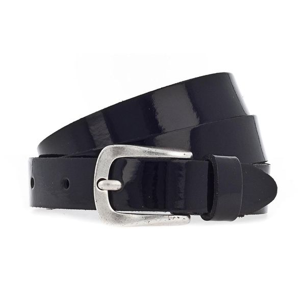 Vanzetti Pelle Cintura 20Mm Patent Leather Belt W65 Black Nero-image