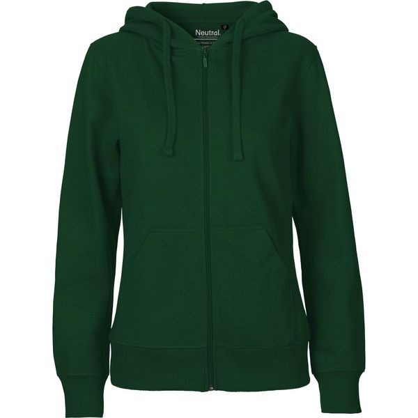 Neutral O83301 | Felpa Con Cappuccio Con Zip Da Donna - Colore: Verde Bottiglia - Taglia: M-image