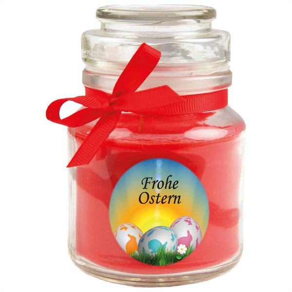Candela Profumata Come Regalo Di Pasqua (Profumo Di Rosa), Design: Uova Di Pasqua - Candela Come Decorazione Pasquale - 120G. Cera Con Circa 30 Ore Di Combustione-image