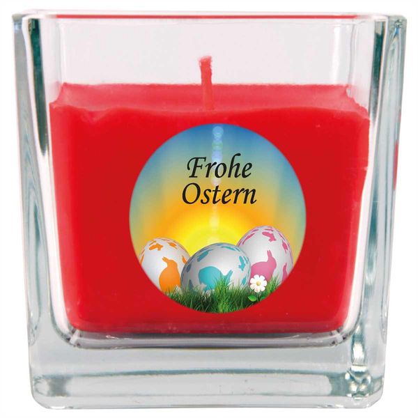 Candela Profumata Come Regalo Di Pasqua (Profumo Di Rosa), Design: Uova Di Pasqua - Candela Come Decorazione Pasquale - 190G. Cera Con Circa 50 Ore Di Combustione-image
