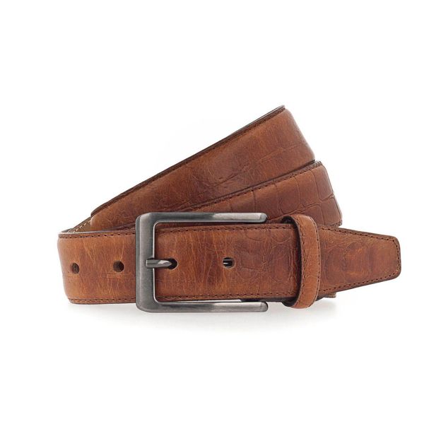 Vanzetti Pelle Cintura 35Mm Full Leather Belt W85 Cognac Marrone-image