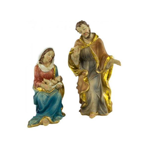 Figure D'atmosfera Per Il Presepe Sacra Famiglia 2 Pezzi, Circa 17 Cm, YbÖ 087-image