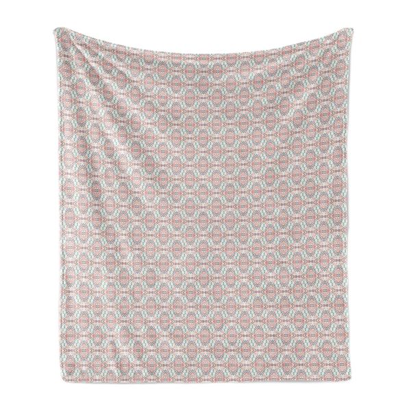 Abakuhaus Coperta Etnica In Morbido Pile Di Flanella, Motivo Ripetitivo E Semplice A Triangoli Nativi Americani, 175 X 230 Cm, Multicolore Guscio D'uovo-image