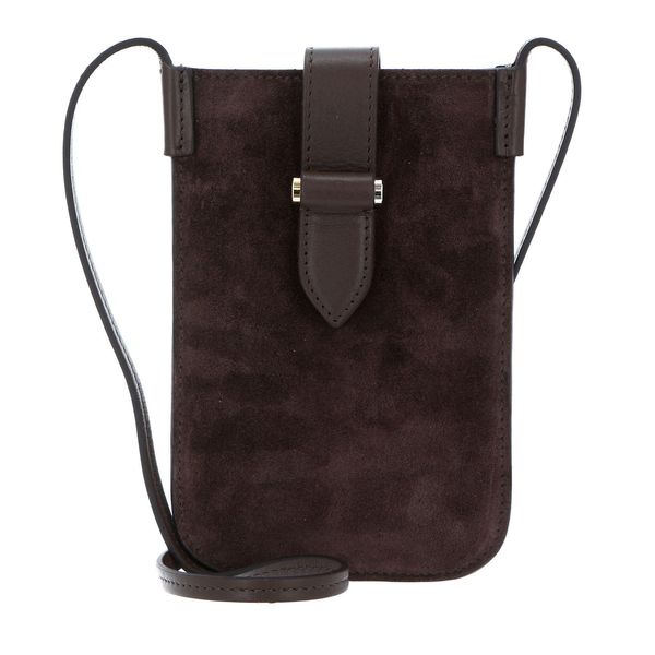 Decadent Pelle Borsa Per Cellulare Fiona Mobile Bag Suede Dark Brown Marrone-image