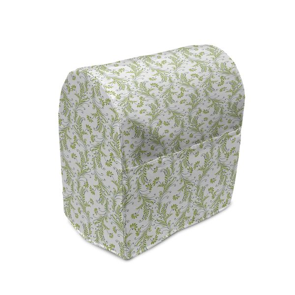 Abakuhaus Copertura Per Frullatore A Immersione, Fiori Antichi A Forma Di Foglia, Custodia Per Utensili Da Cucina Con Tasche, 36 X 39 X 24 Cm, Verde, Nero, Bianco-image