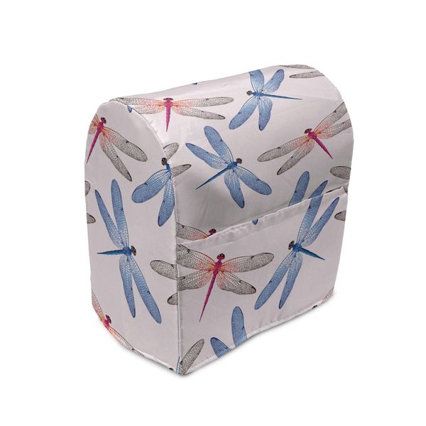 Abakuhaus Copertura Per Frullatore A Immersione Libelle, Arte Delle Ali Della Libellula, Custodia Per Utensili Da Cucina Con Tasche, 36 X 39 X 24 Cm, Rosa Blu-image