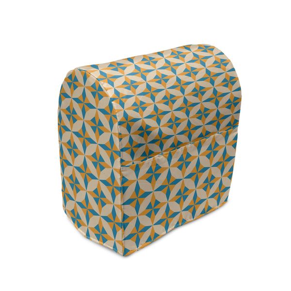 Abakuhaus Copri Frullatore Geometrico, Origami Astratto, Custodia Per Utensili Da Cucina Con Tasche, 36 X 39 X 24 Cm, Arancione Verde Acqua Crema-image