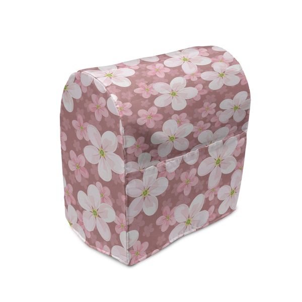 Abakuhaus Copertura Per Frullatore A Immersione, Petalo Di Ciliegio, Custodia Per Utensili Da Cucina Con Tasche, 36 X 39 X 24 Cm, Rose Essiccate - Bianco Verde-image