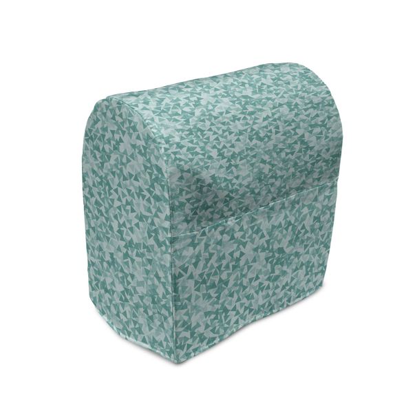 Abakuhaus Copertura Per Frullatore Da Tavolo Turchese, Triangoli Moderni, Custodia Per Utensili Da Cucina Con Tasche, 36 X 39 X 24 Cm, Turchese Verde Acqua-image