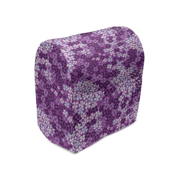 Abakuhaus Copertura Per Frullatore A Immersione, Primavera Romantico Prato, Custodia Per Utensili Da Cucina Con Tasche, 36 X 39 X 24 Cm, Viola Bianco-image