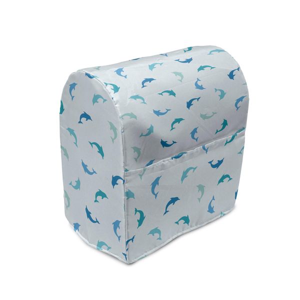 Abakuhaus Copertura Per Frullatore A Immersione Con Animali Marini, Mammiferi Saltatori, Custodia Per Utensili Da Cucina Con Tasche, 36 X 39 X 24 Cm, Turchese-Blu-Blu Navy-image