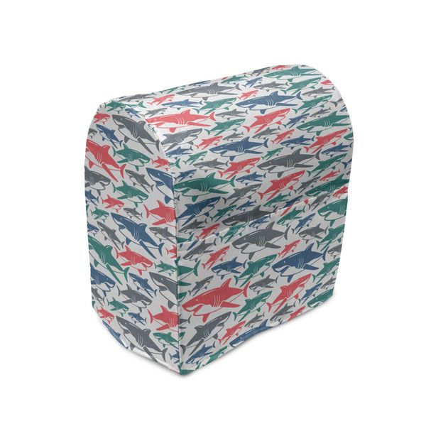 Abakuhaus Copertura Per Frullatore A Immersione, Motivi Colorati Con Squali, Custodia Per Utensili Da Cucina Con Tasche, 36 X 39 X 24 Cm, Multicolore-image