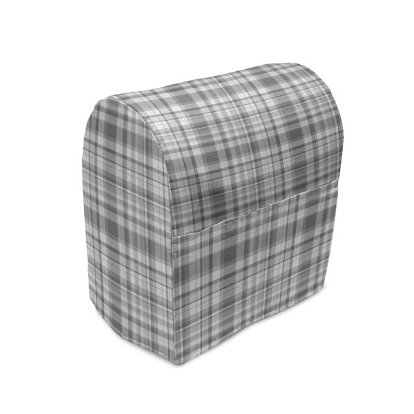 Abakuhaus Copertura Per Frullatore Da Tavolo Grigio, Vertical Line-Platz, Custodia Per Elettrodomestici Da Cucina Con Tasche, 36 X 39 X 24 Cm, Grigio Bianco-image