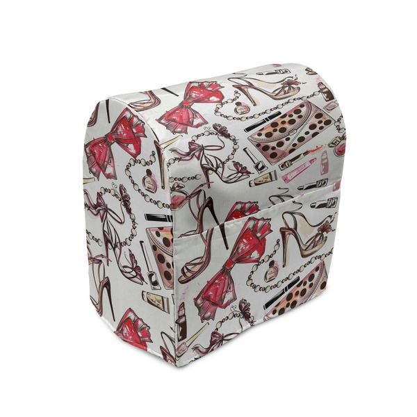 Abakuhaus Copertura Per Frullatore Da Tavolo, Articoli Di Bellezza Femminile, Custodia Per Elettrodomestici Da Cucina Con Tasche, 36 X 39 X 24 Cm, Nero-Rosa-Beige-image