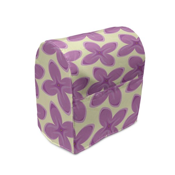 Abakuhaus Copertura Per Frullatore Da Tavolo Color Malva, Boccioli Freschi, Custodia Per Utensili Da Cucina Con Tasche, 36 X 39 X 24 Cm, Giallo Viola-image