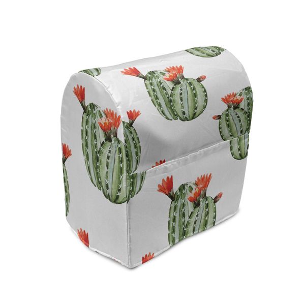 Abakuhaus Copertura Per Frullatore A Immersione Cactus, Pianta Di Cactus Deserto, Custodia Per Utensili Da Cucina Con Tasche, 36 X 39 X 24 Cm, Verde E Arancione-image