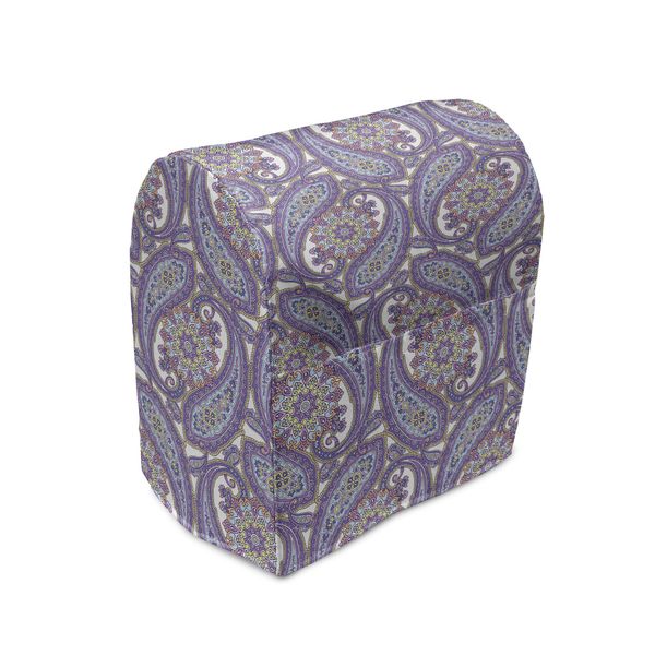 Abakuhaus Copri Frullatore Paisley, Fiore, Custodia Per Elettrodomestici Da Cucina Con Tasche, 36 X 39 X 24 Cm, Blu E Viola-image