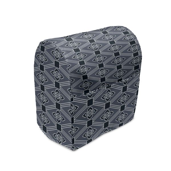 Abakuhaus Copertura Per Frullatore Giapponese, Linea Diamante Floreale, Custodia Per Utensili Da Cucina Con Tasche, 36 X 39 X 24 Cm, Grigio Antracite Blu Scuro-image