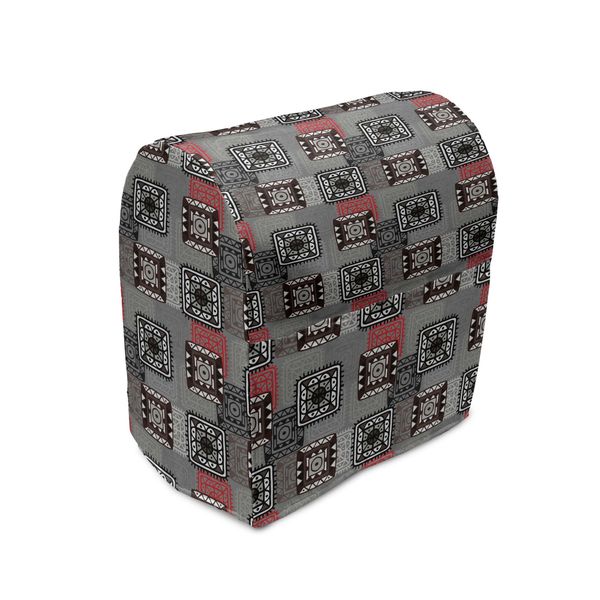 Abakuhaus Copertura Etnica Per Frullatore, Aztec Ornament Lace, Custodia Per Elettrodomestici Da Cucina Con Tasche, 36 X 39 X 24 Cm, Grigio Vermiglio Marrone-image