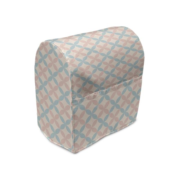 Abakuhaus Copri Frullatore Shabby Flora, Motivi Color Pastello, Custodia Per Elettrodomestici Da Cucina Con Tasche, 36 X 39 X 24 Cm, Crema Salmone Azzurro Pallido-image
